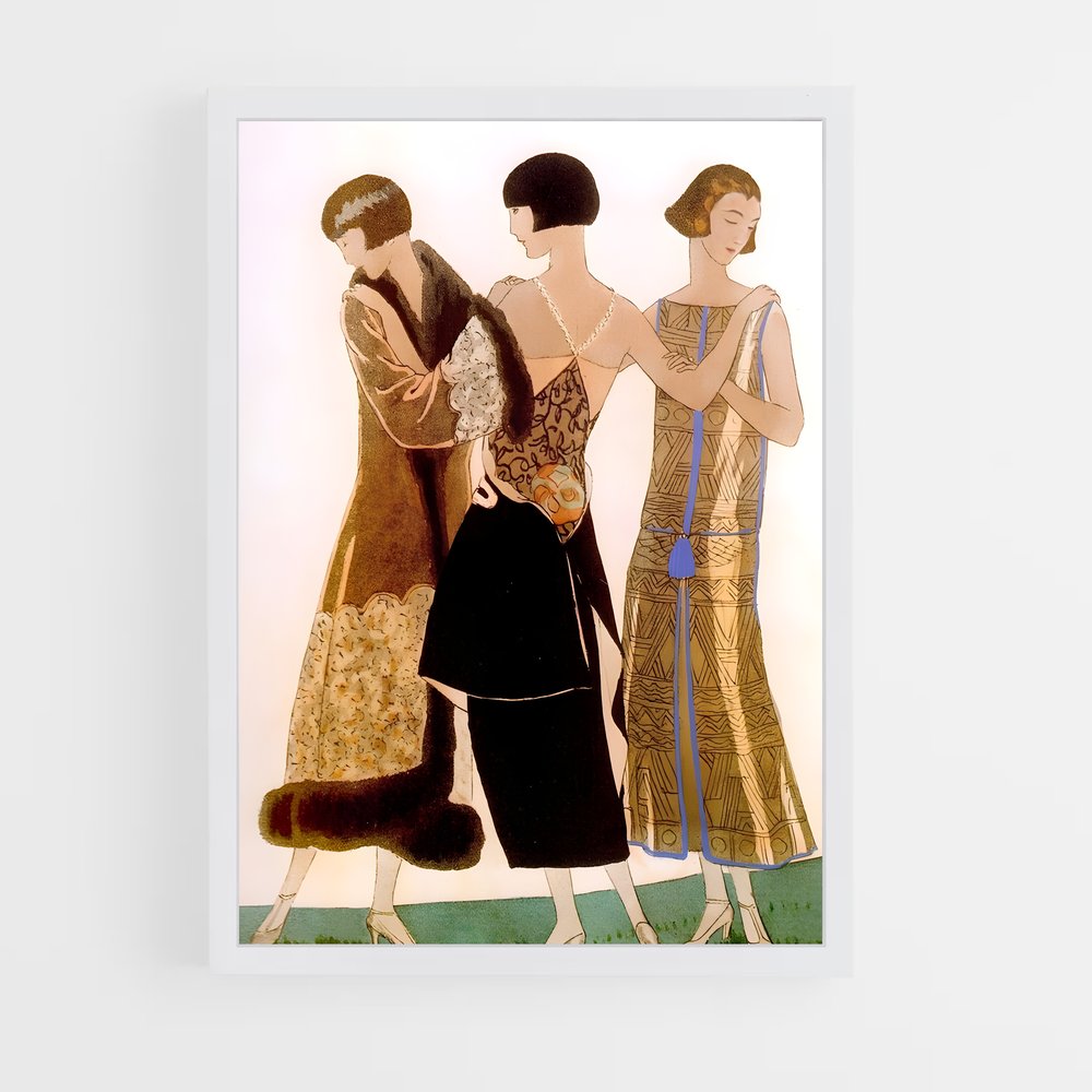 ap-art deco-12 cadre Blanc