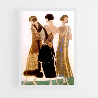 ap-art deco-12 cadre Blanc