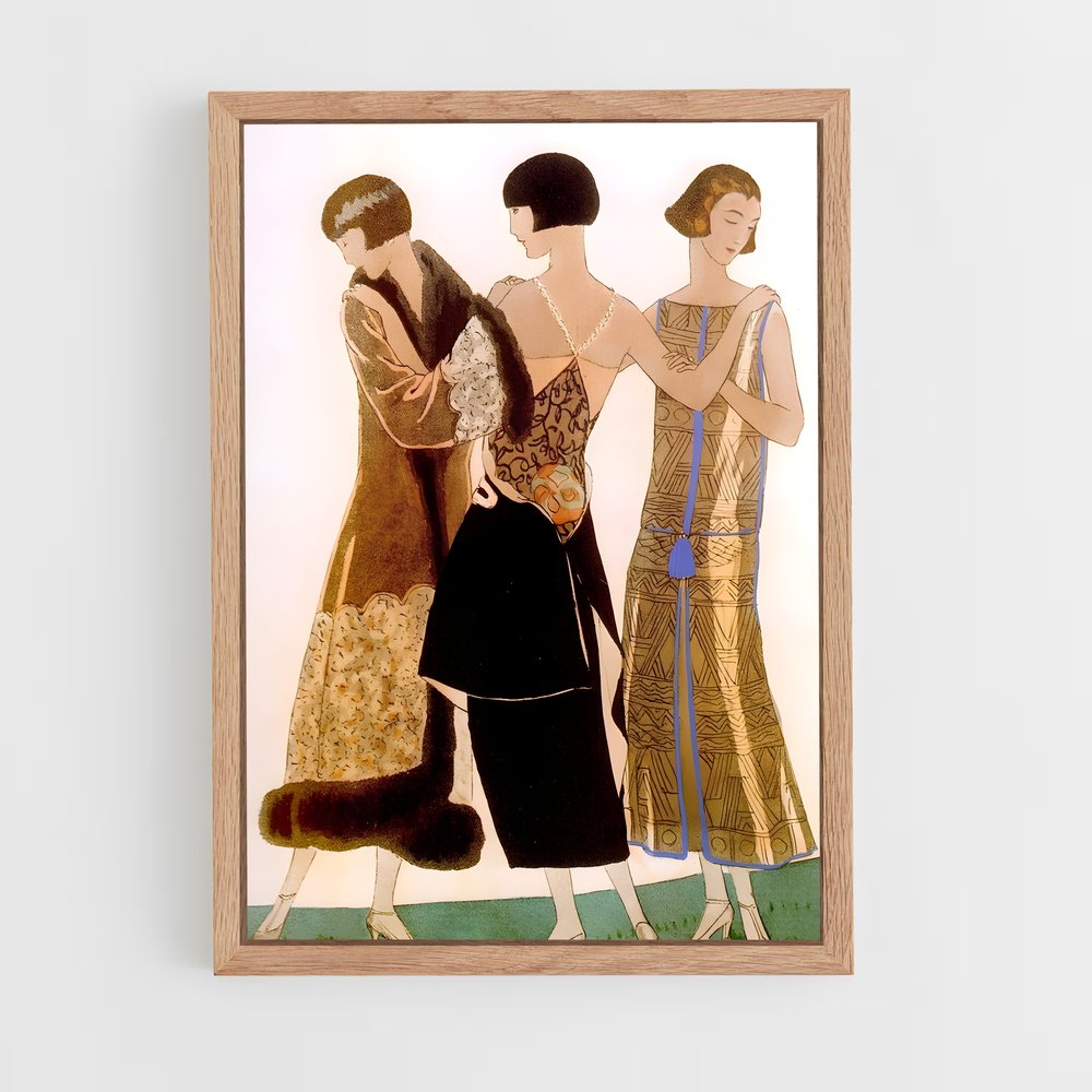 ap-art deco-12 cadre Bois clair
