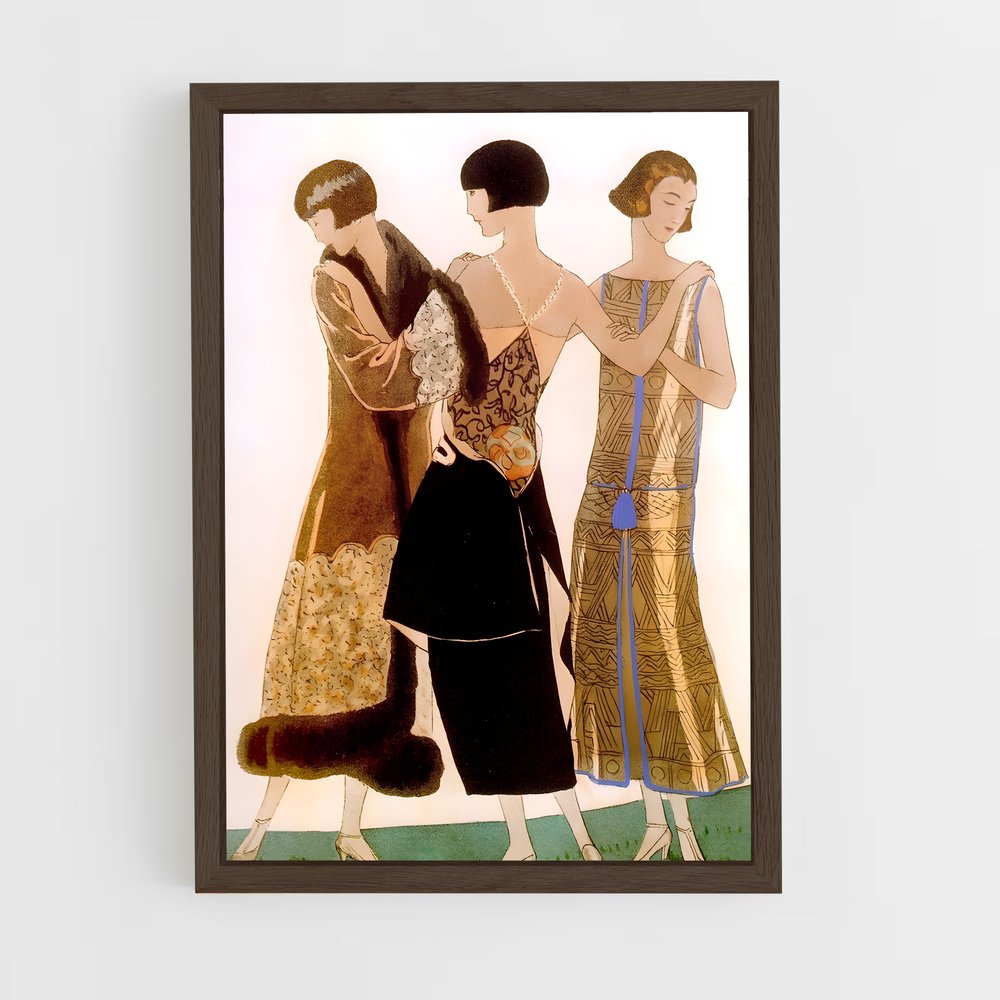ap-art deco-12 cadre Bois foncé