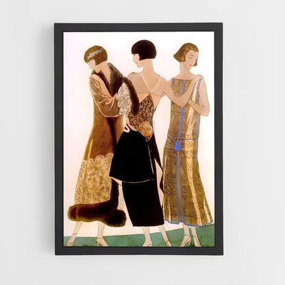 ap-art deco-12 cadre Noir