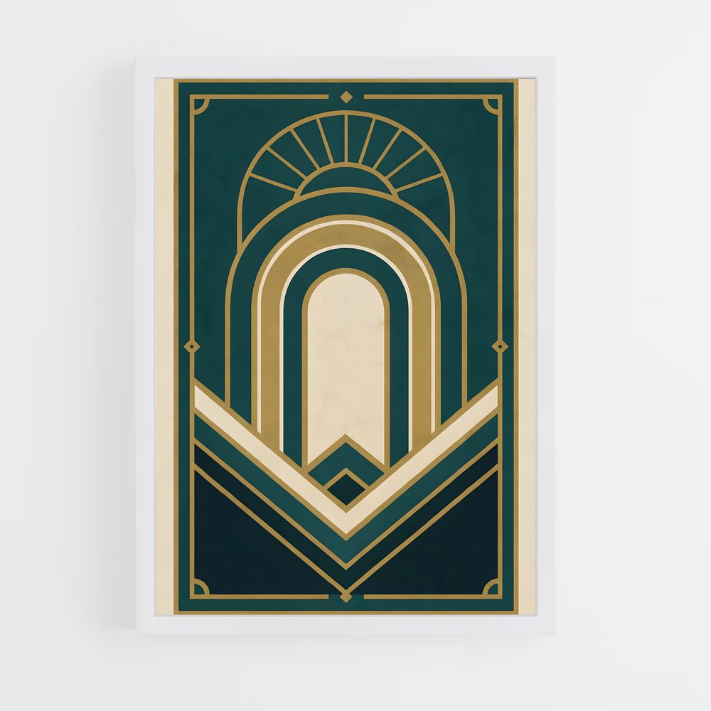 ap-art deco-4 cadre Blanc