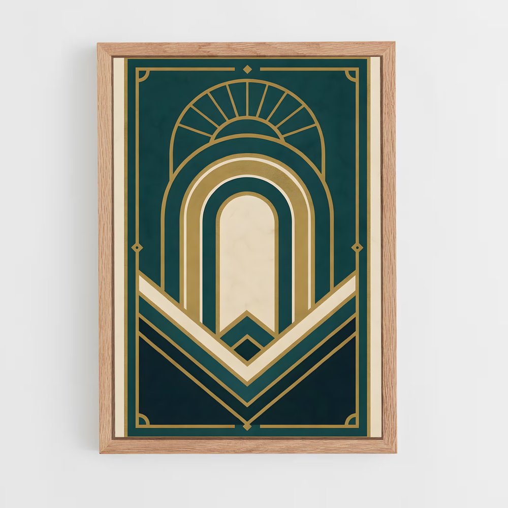 ap-art deco-4 cadre Bois clair