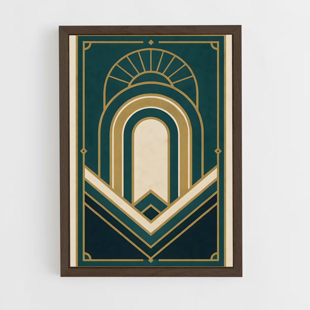 ap-art deco-4 cadre Bois foncé