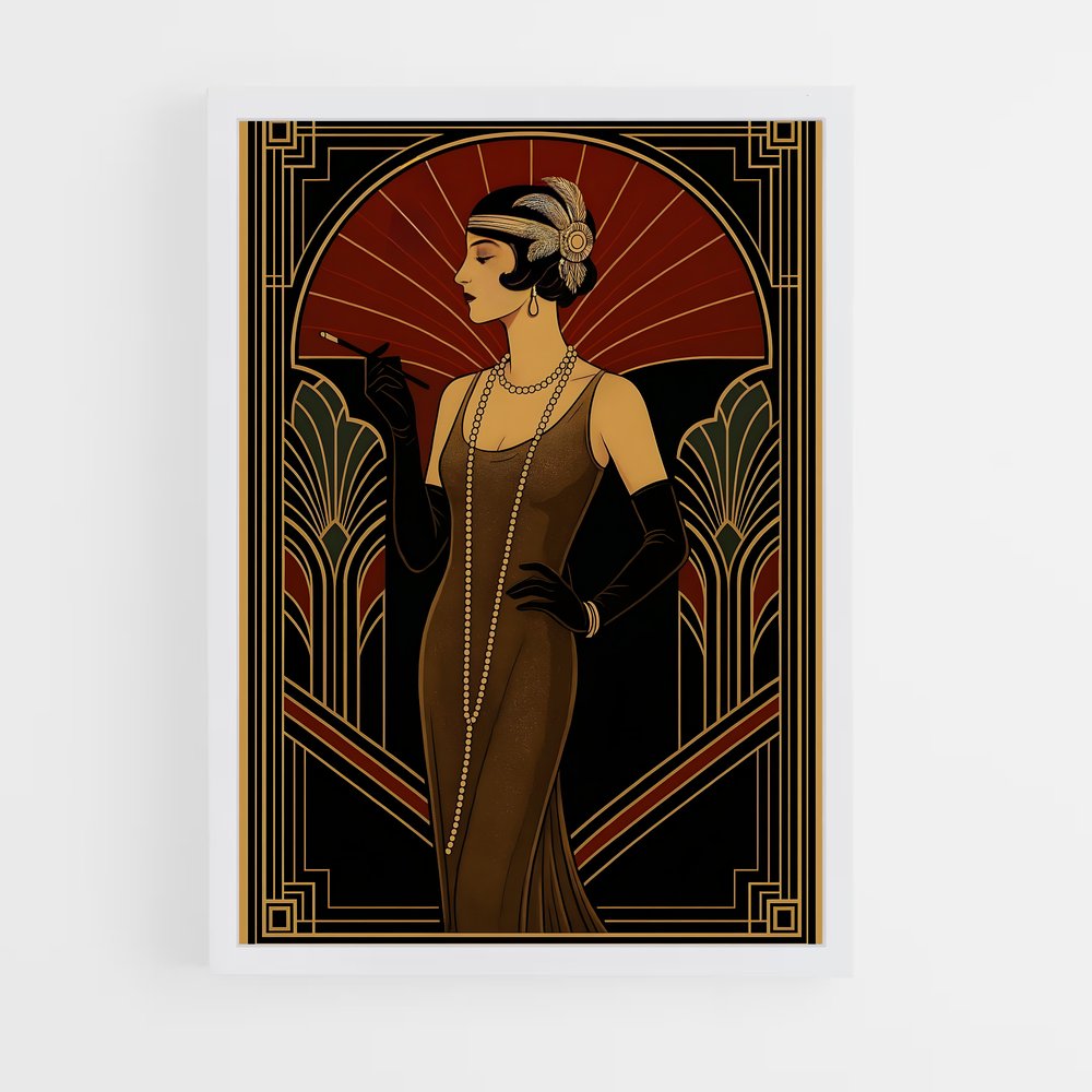 ap-art deco-6 cadre Blanc