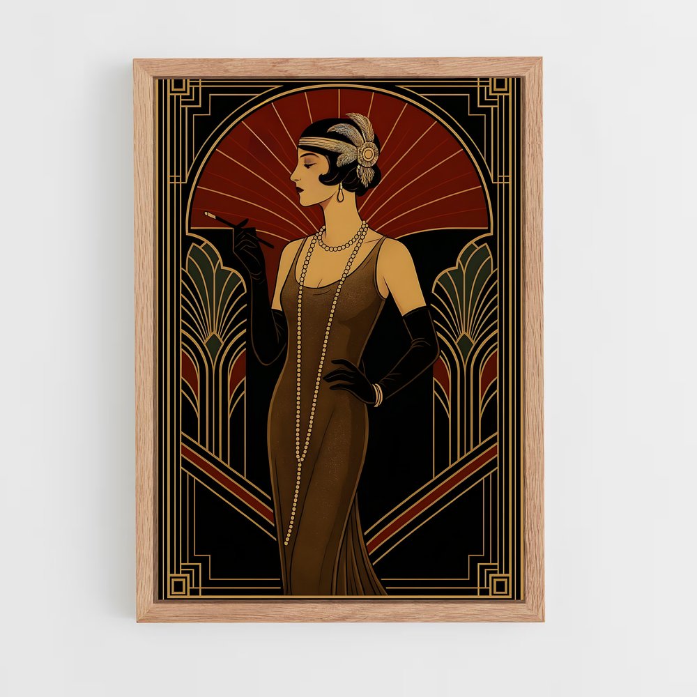 ap-art deco-6 cadre Bois clair
