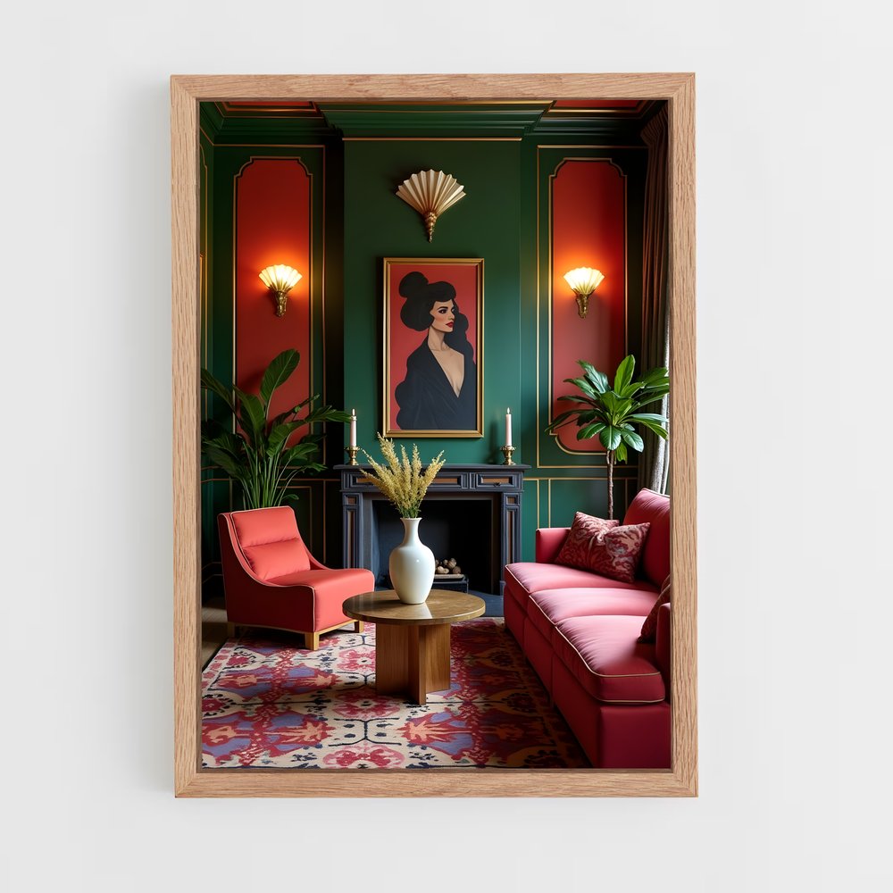 ap-art deco-7 cadre Bois clair