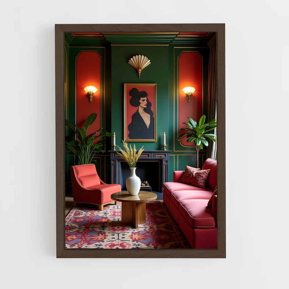 ap-art deco-7 cadre Bois foncé
