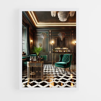 ap-art deco-8 cadre Blanc
