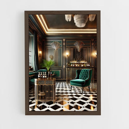 ap-art deco-8 cadre Bois foncé