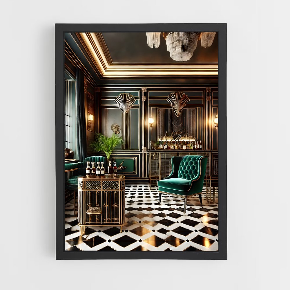 ap-art deco-8 cadre Noir