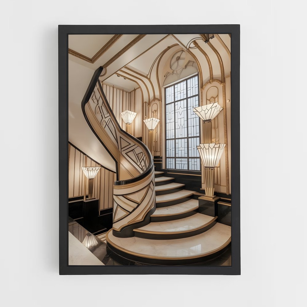 ap-art deco-9 cadre Noir