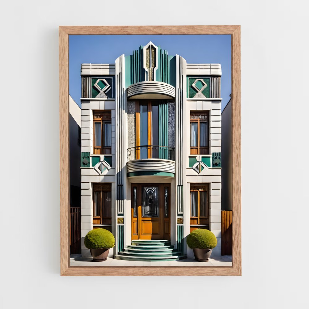 ap-art deco architecture-2 cadre Bois clair