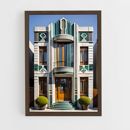 ap-art deco architecture-2 cadre Bois foncé