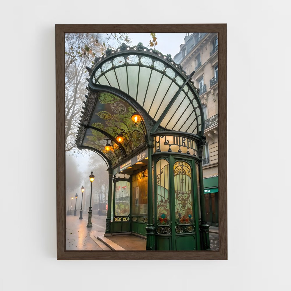 ap-art deco architecture-4 cadre Bois foncé