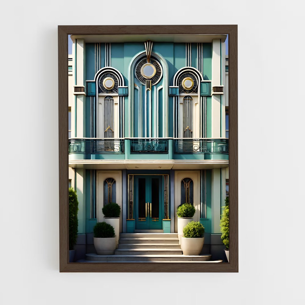 ap-art deco architecture-5 cadre Bois foncé