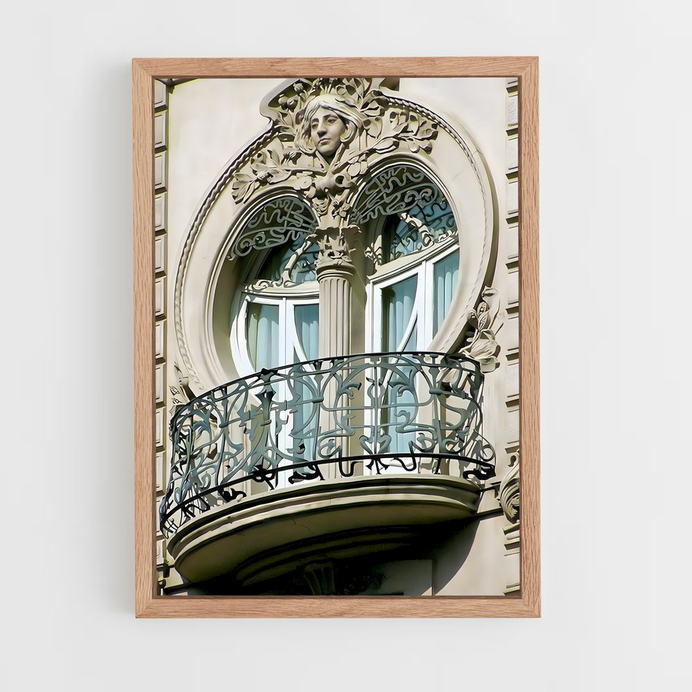 ap-art deco architecture-6 cadre Bois clair