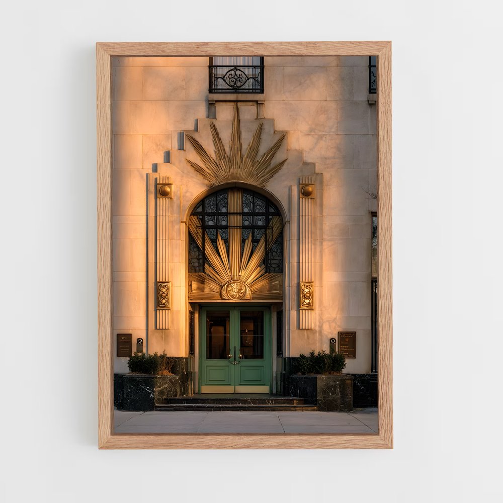 ap-art deco architecture-8 cadre Bois clair