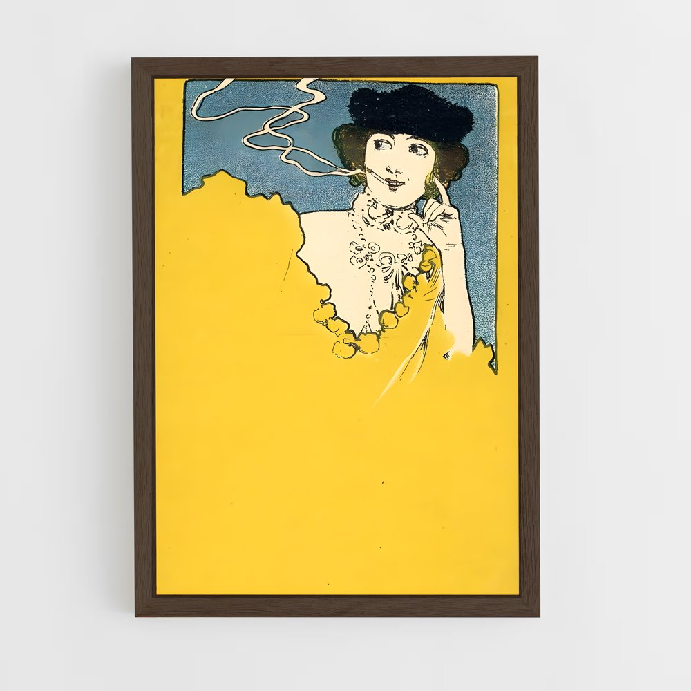 ap-art nouveau-4 cadre Bois foncé