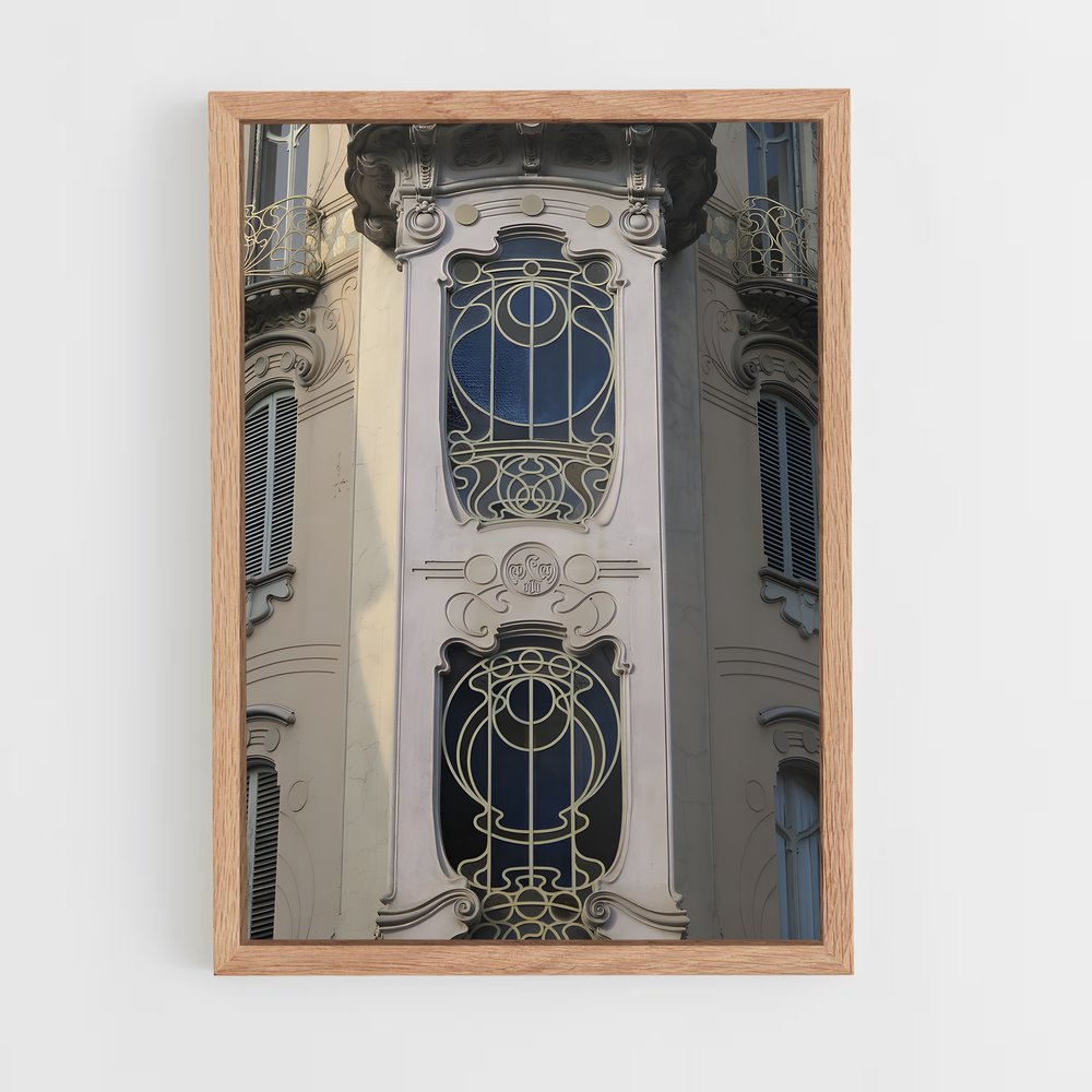 ap-art nouveau architecture-1 cadre Bois clair