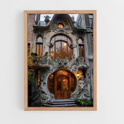 ap-art nouveau architecture-2 cadre Bois clair