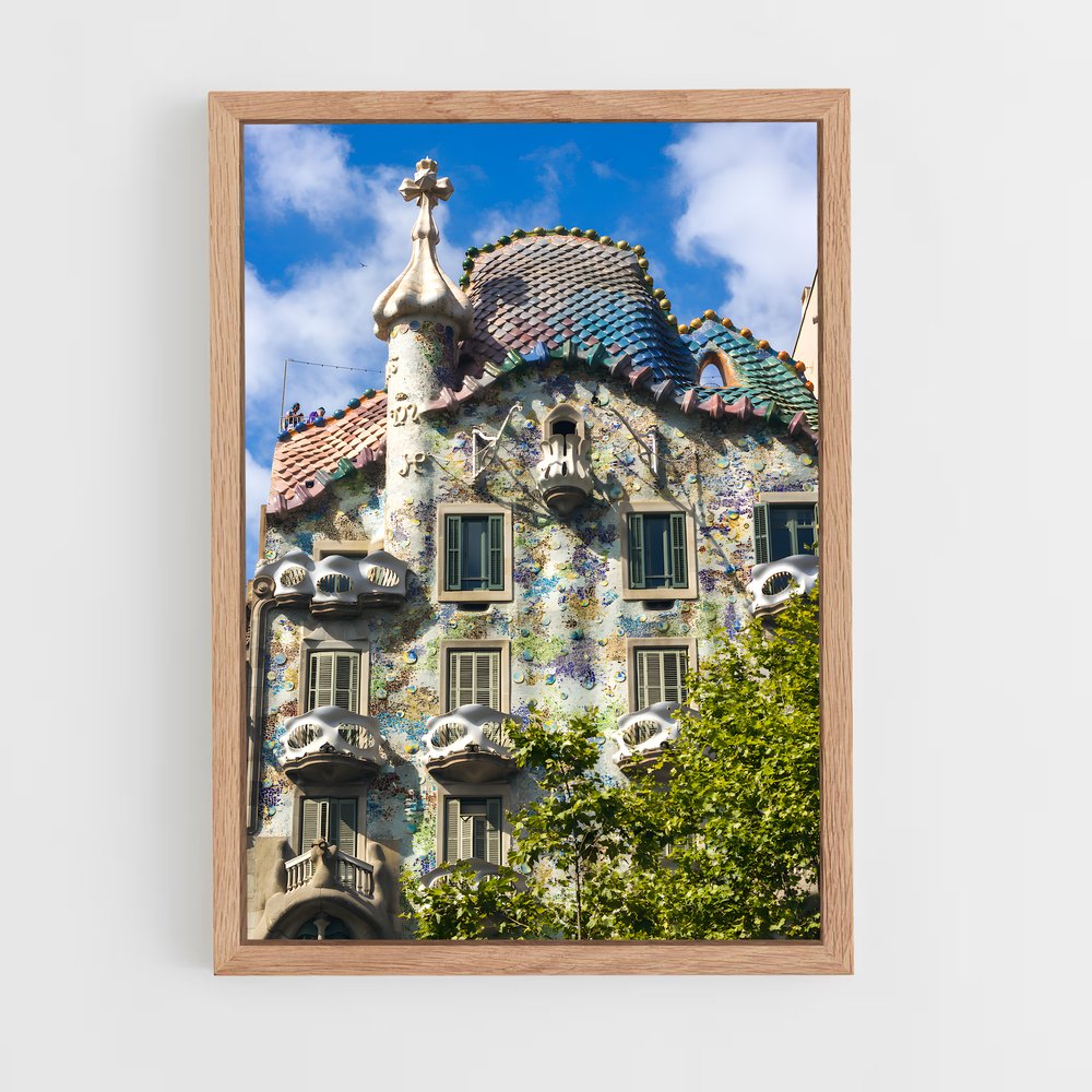 ap-art nouveau architecture-3 cadre Bois clair