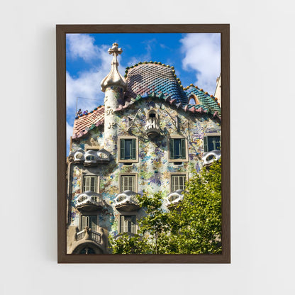 ap-art nouveau architecture-3 cadre Bois foncé