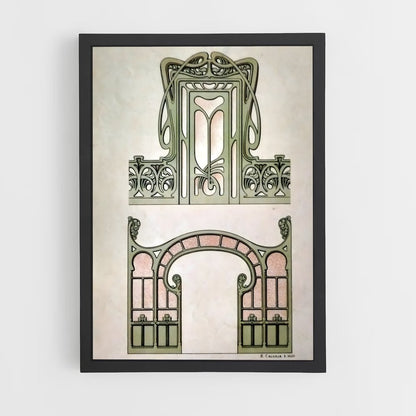 ap-art nouveau architecture-4 cadre Noir