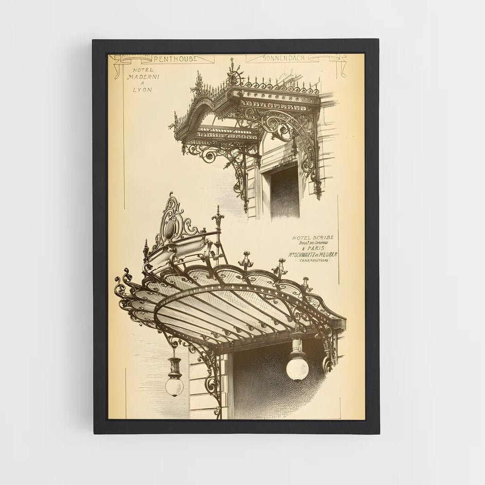 ap-art nouveau architecture-5 cadre Noir