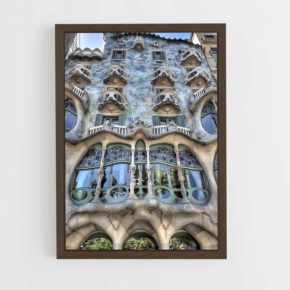 ap-art nouveau architecture-6 cadre Bois foncé