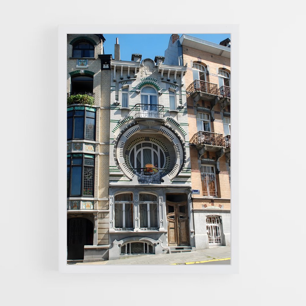 ap-art nouveau architecture-8 cadre Blanc