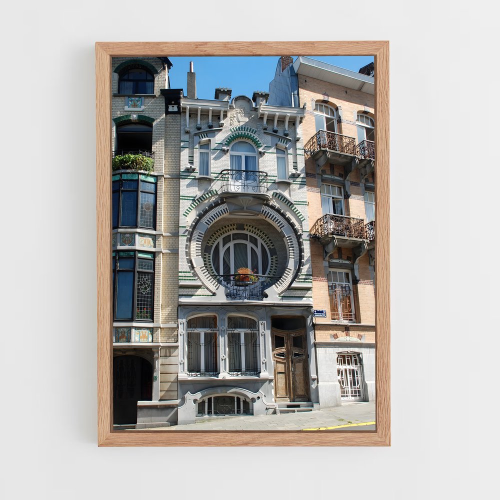 ap-art nouveau architecture-8 cadre Bois clair