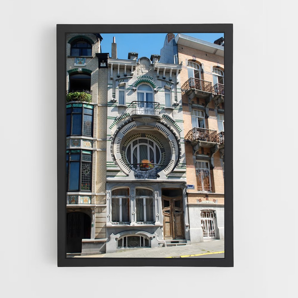 ap-art nouveau architecture-8 cadre Noir