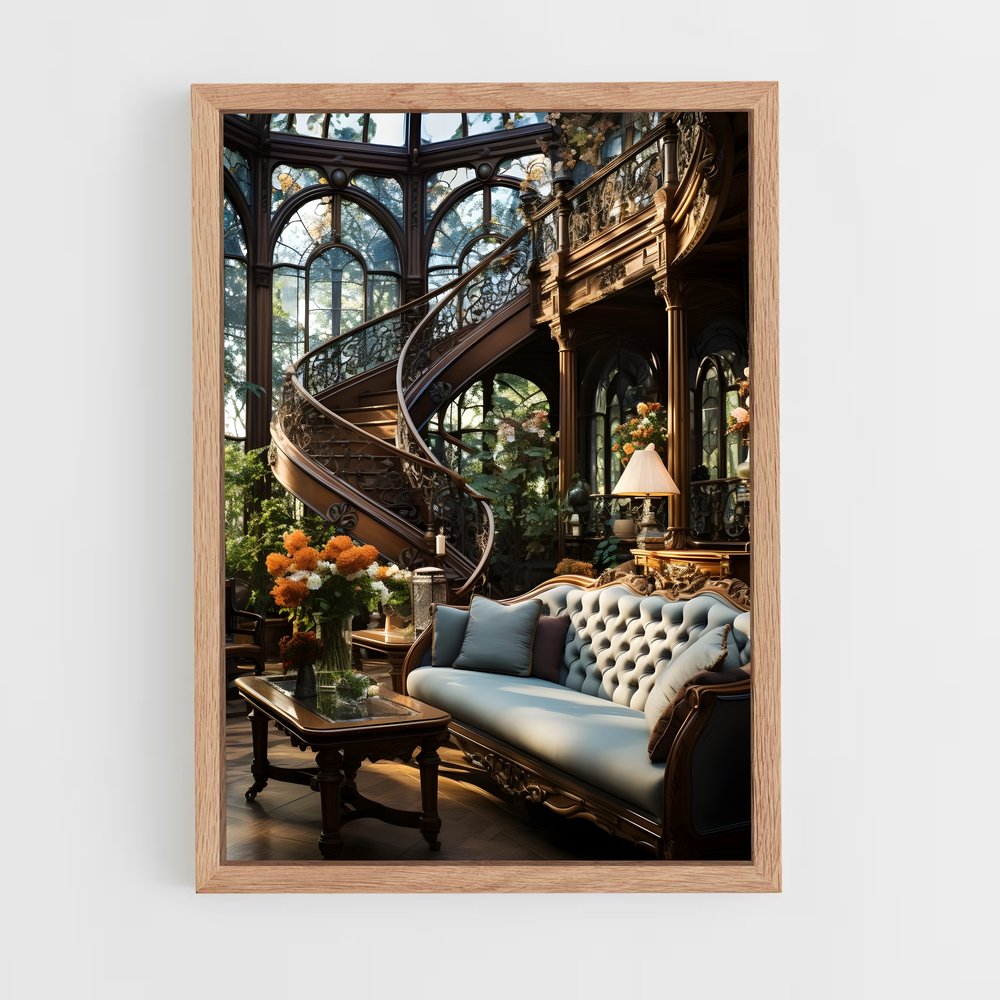 ap-art nouveau architecture-9 cadre Bois clair
