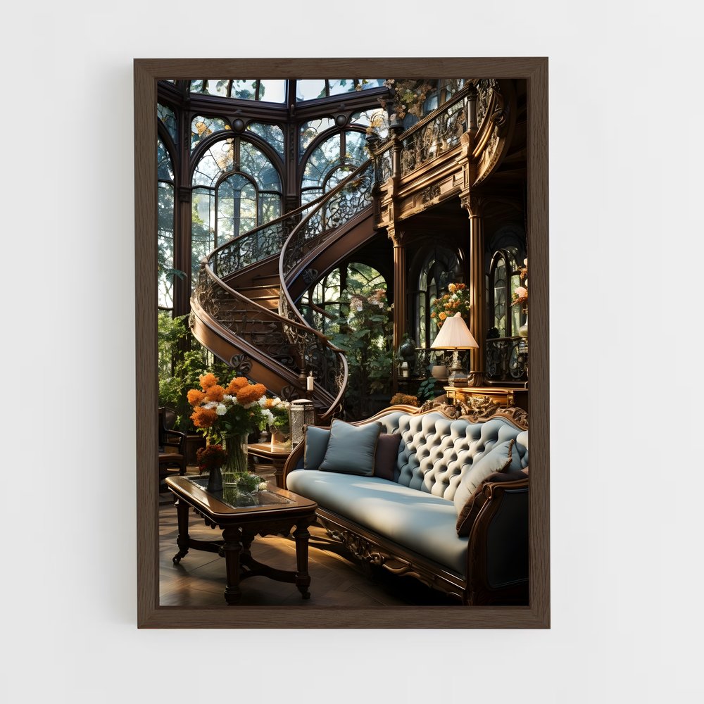 ap-art nouveau architecture-9 cadre Bois foncé