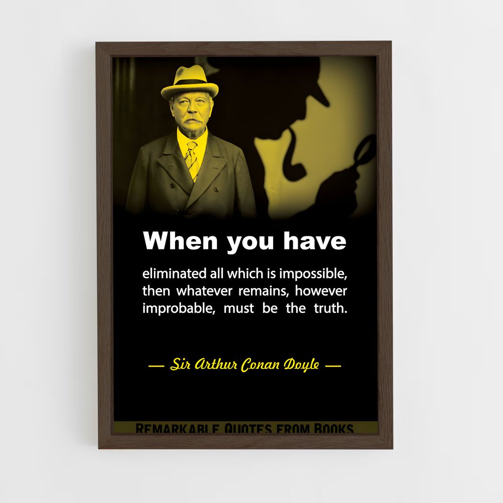 ap-arthur conan doyle-4 cadre Bois foncé