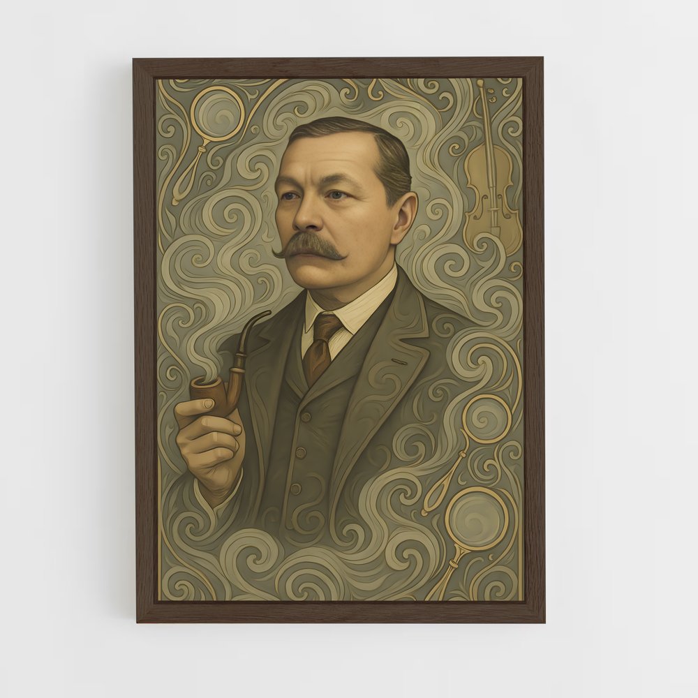 ap-arthur conan doyle-5 cadre Bois foncé