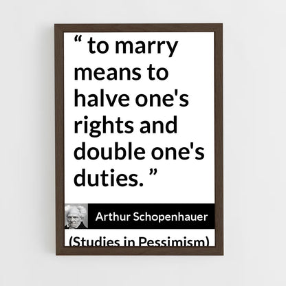 ap-arthur schopenhauer-4 cadre Bois foncé