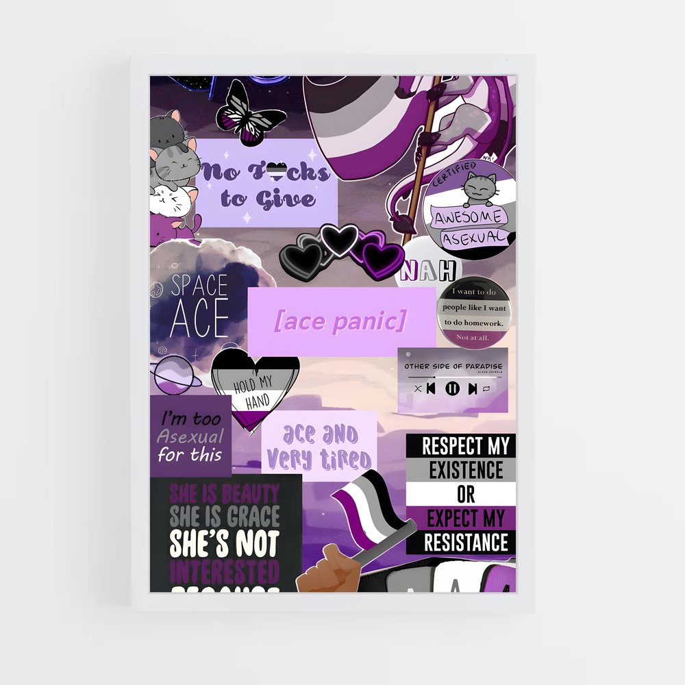 ap-asexual flag-1 cadre Blanc