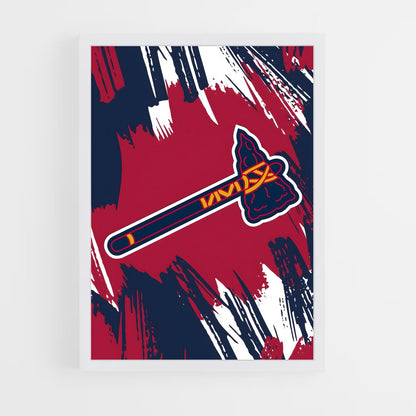 ap-atlanta braves-6 cadre Blanc