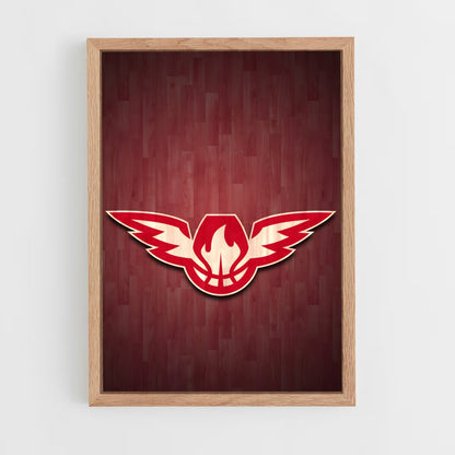 ap-atlanta hawks-6 cadre Bois clair
