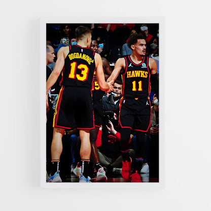 ap-atlanta hawks-8 cadre Blanc