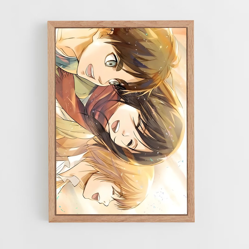 ap-attack on titan-1 cadre Bois clair
