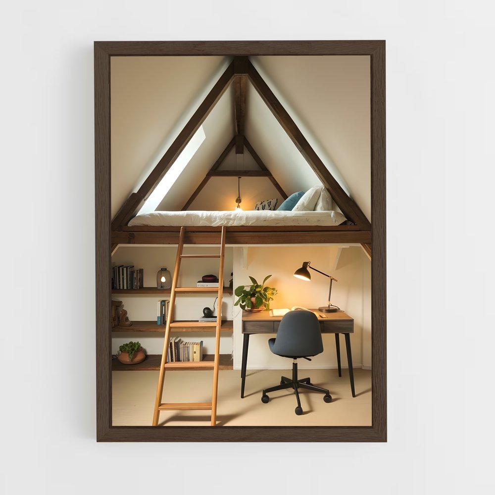 ap-attic-16 cadre Bois foncé