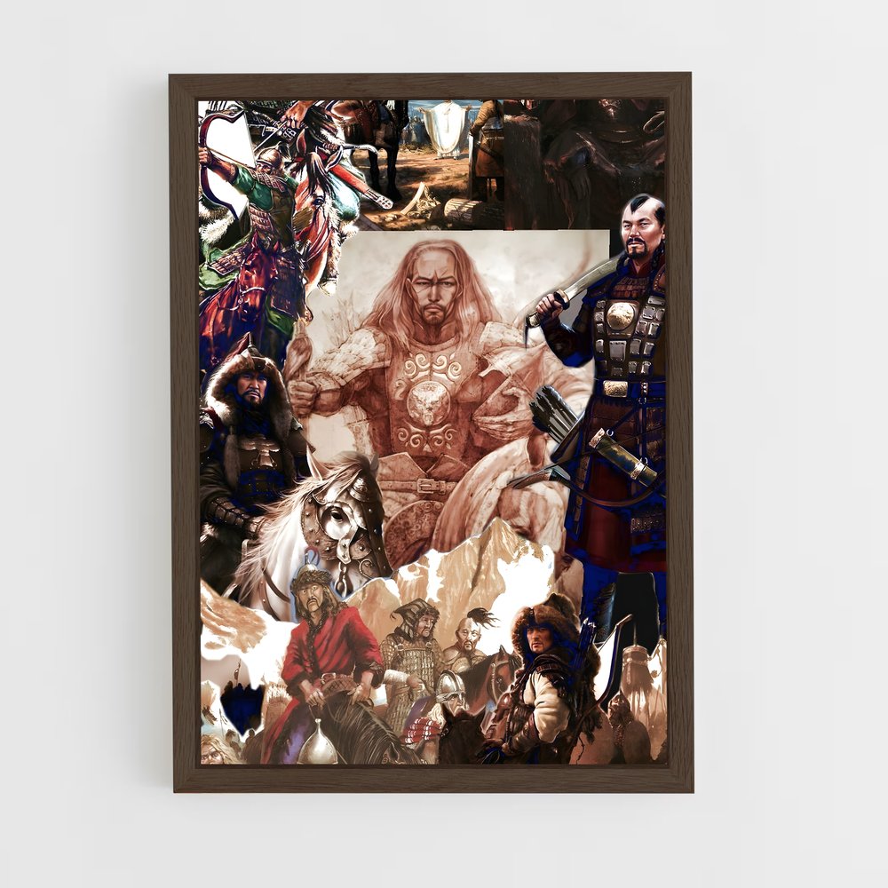 ap-attila the hun-2 cadre Bois foncé