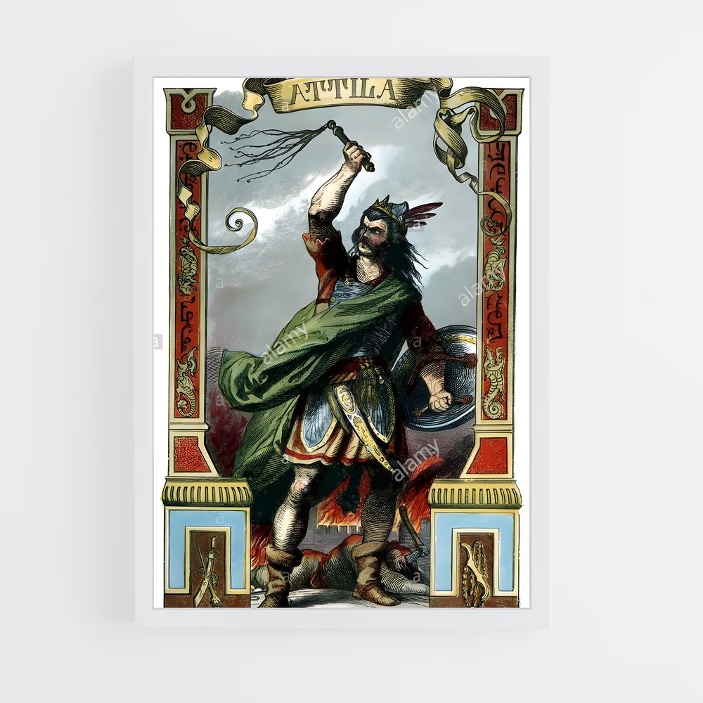 ap-attila the hun-4 cadre Blanc