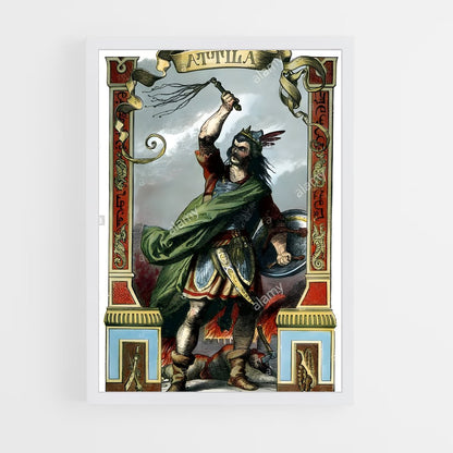 ap-attila the hun-4 cadre Blanc