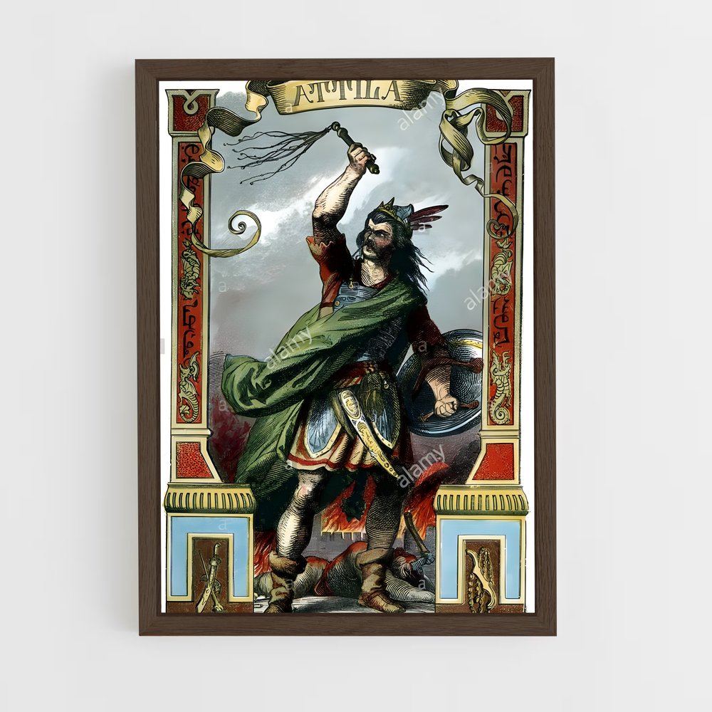 ap-attila the hun-4 cadre Bois foncé