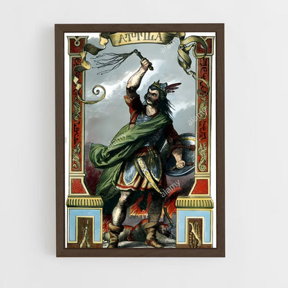 ap-attila the hun-4 cadre Bois foncé