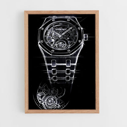 ap-audemars piguet-4 cadre Bois clair